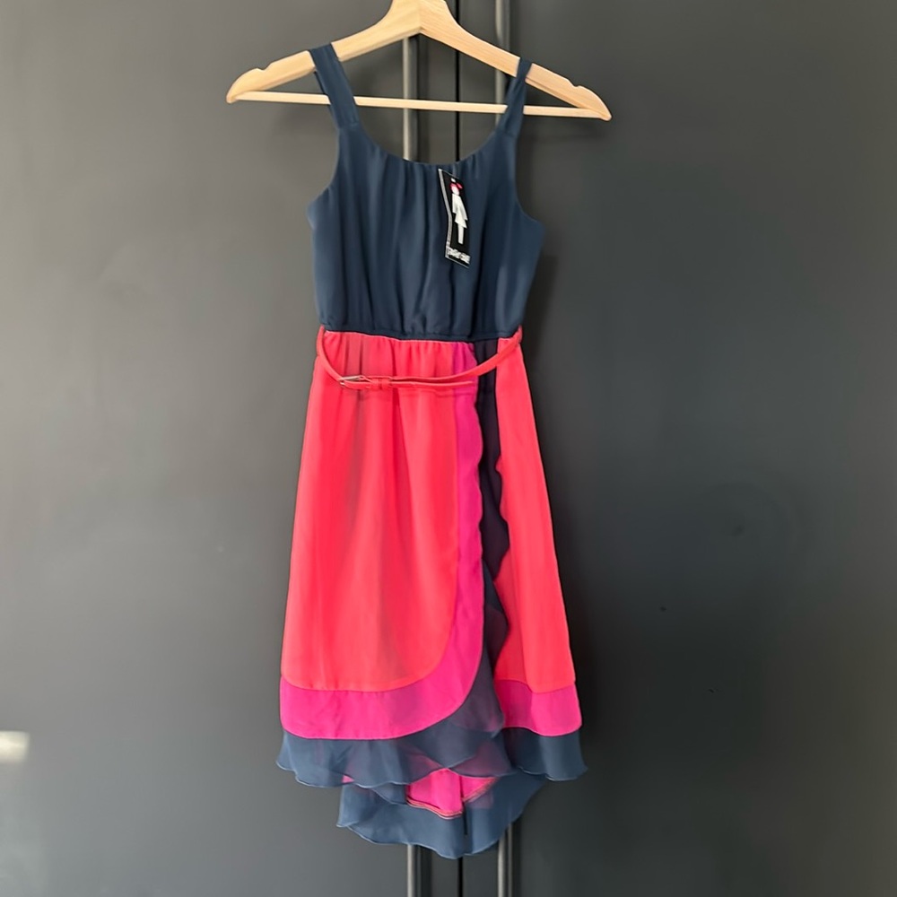 Girls high low chiffon dress NWT size 10